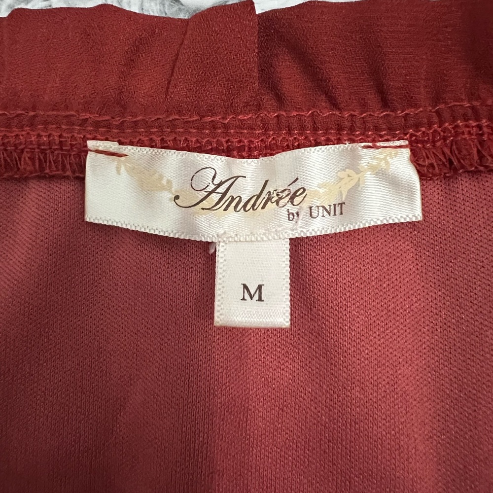 Andree By Unit Rust Peasant Mini Dress - image 5